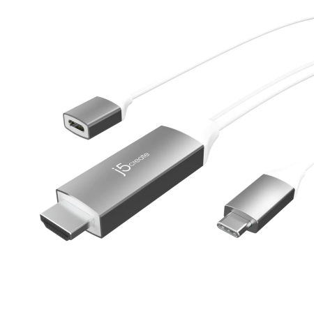 J5create JCC155G USB-C® to 4K HDMI™ Cable With PD100W Pass-Through