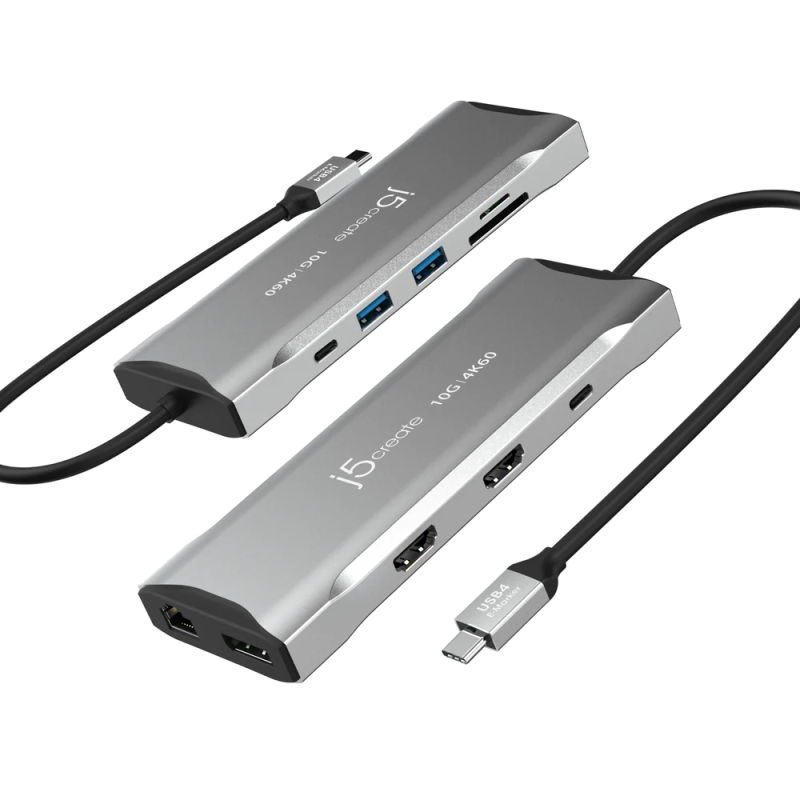 J5create JCD397 4K60 Elite USB-C® Triple-Monitor 10Gbps Mini Dock