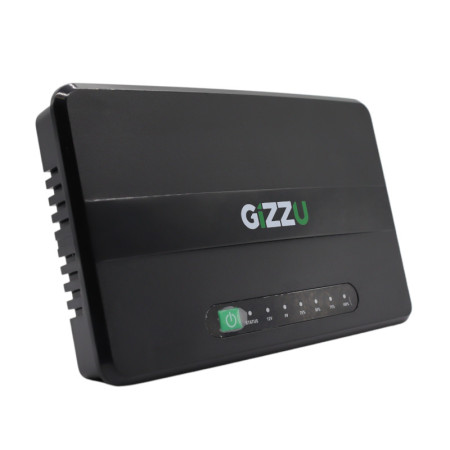 GIZZU 30W 38Wh 10400mAh Mini DC UPS – Black