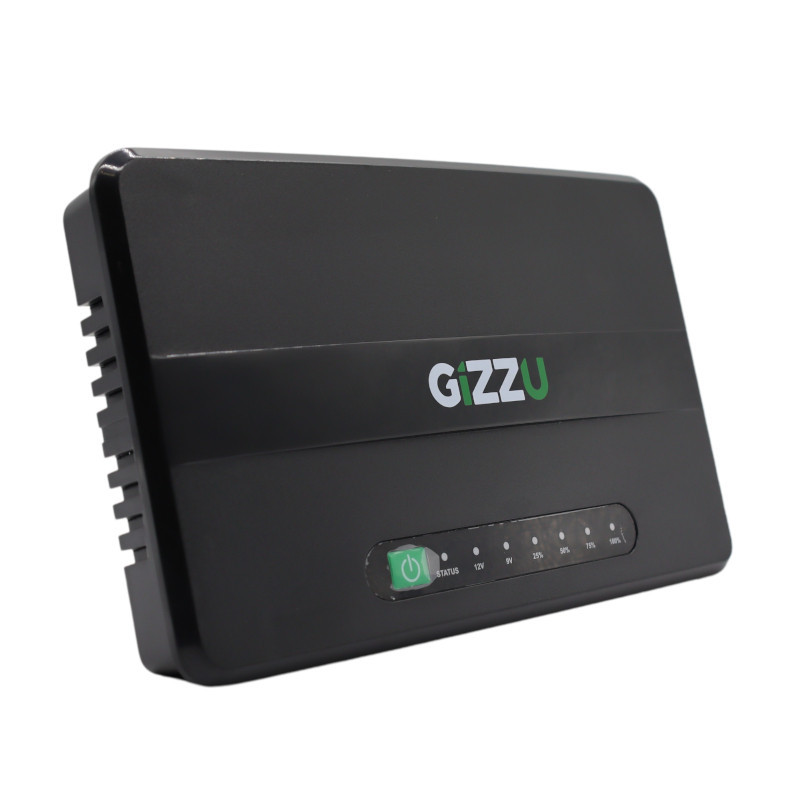 GIZZU 30W 38Wh 10400mAh Mini DC UPS – Black
